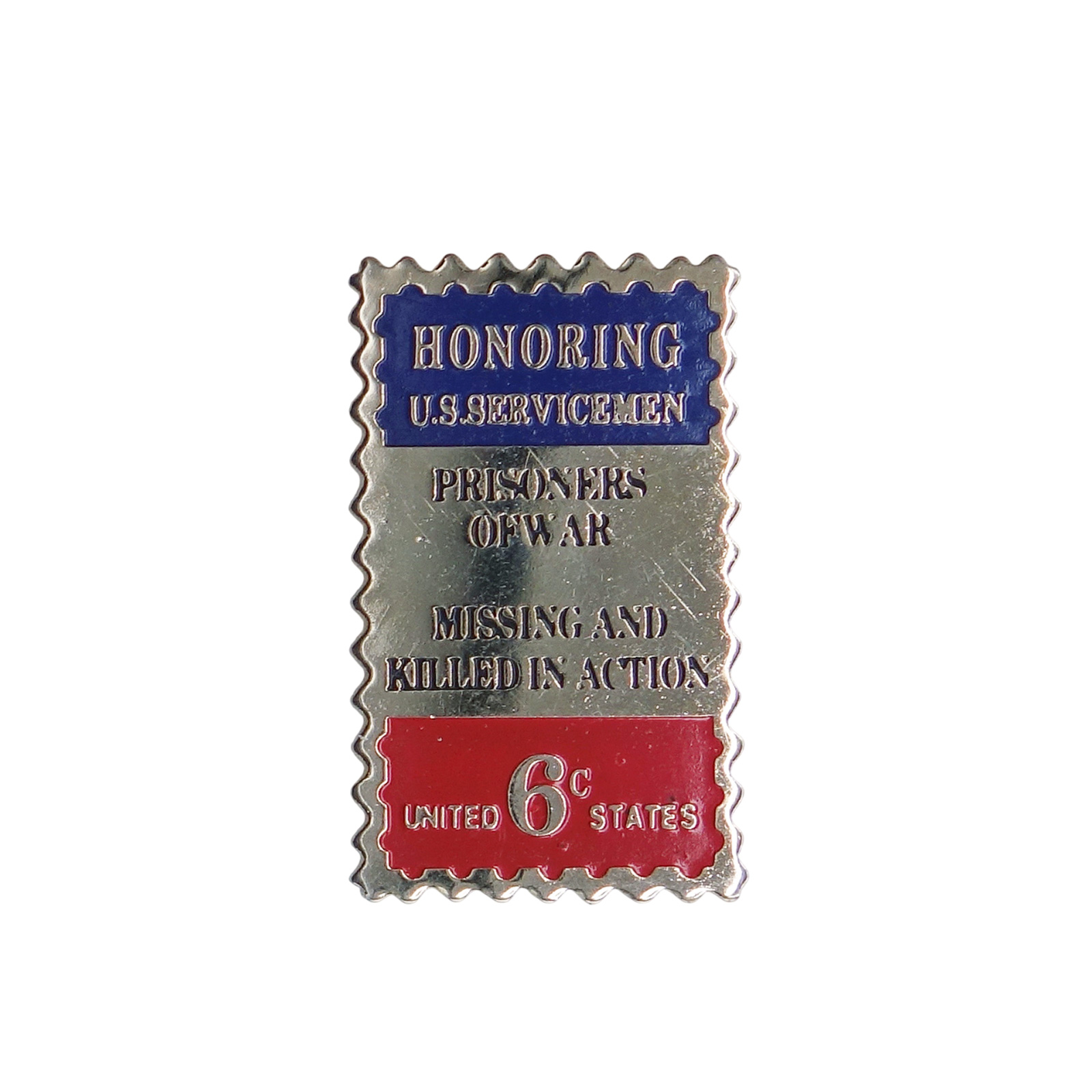 HONORING U.S. SERVICEMEN 米軍兵士を称える USA 6c 切手型 ピンズ