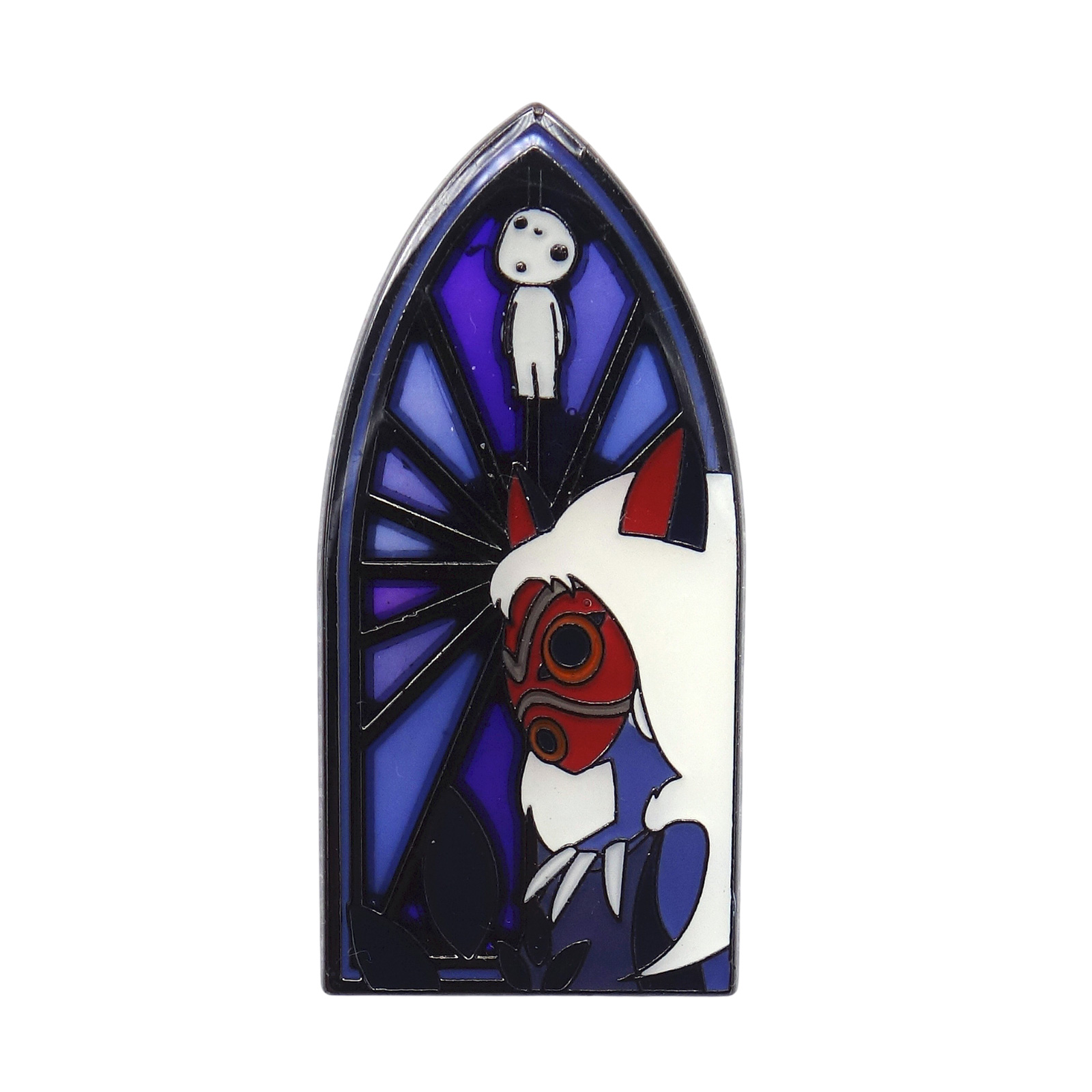 スタジオジブリ 映画 もののけ姫 サンとコダマ ステンドグラス風 ピンズ 1997