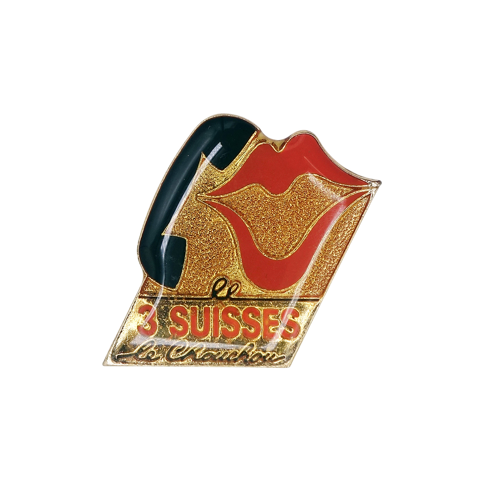 3 SUISSES 受話器と口 ピンズ 通信販売会社