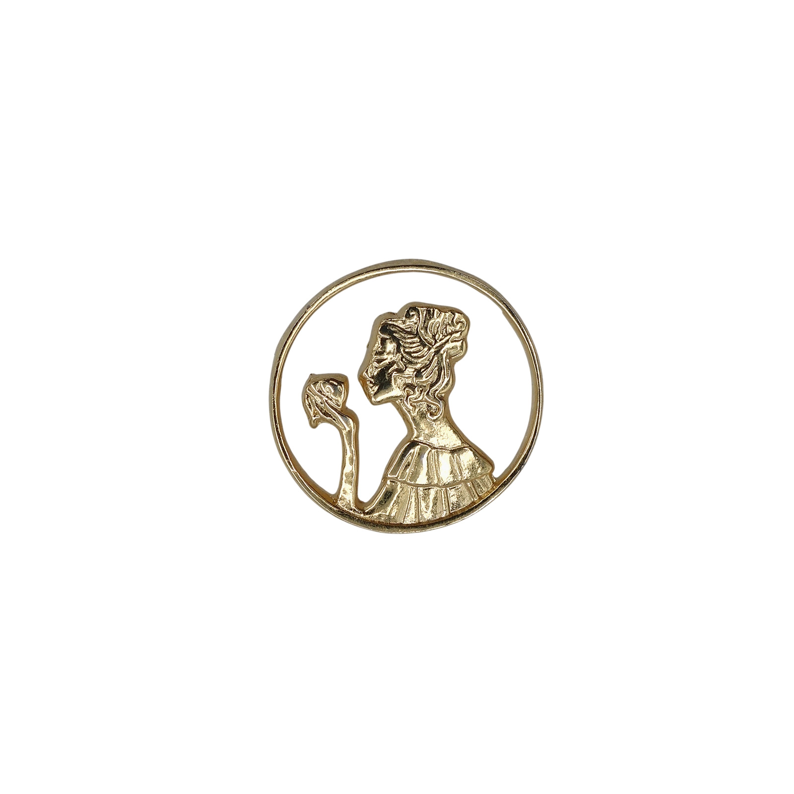 女性の横顔 ピンズ