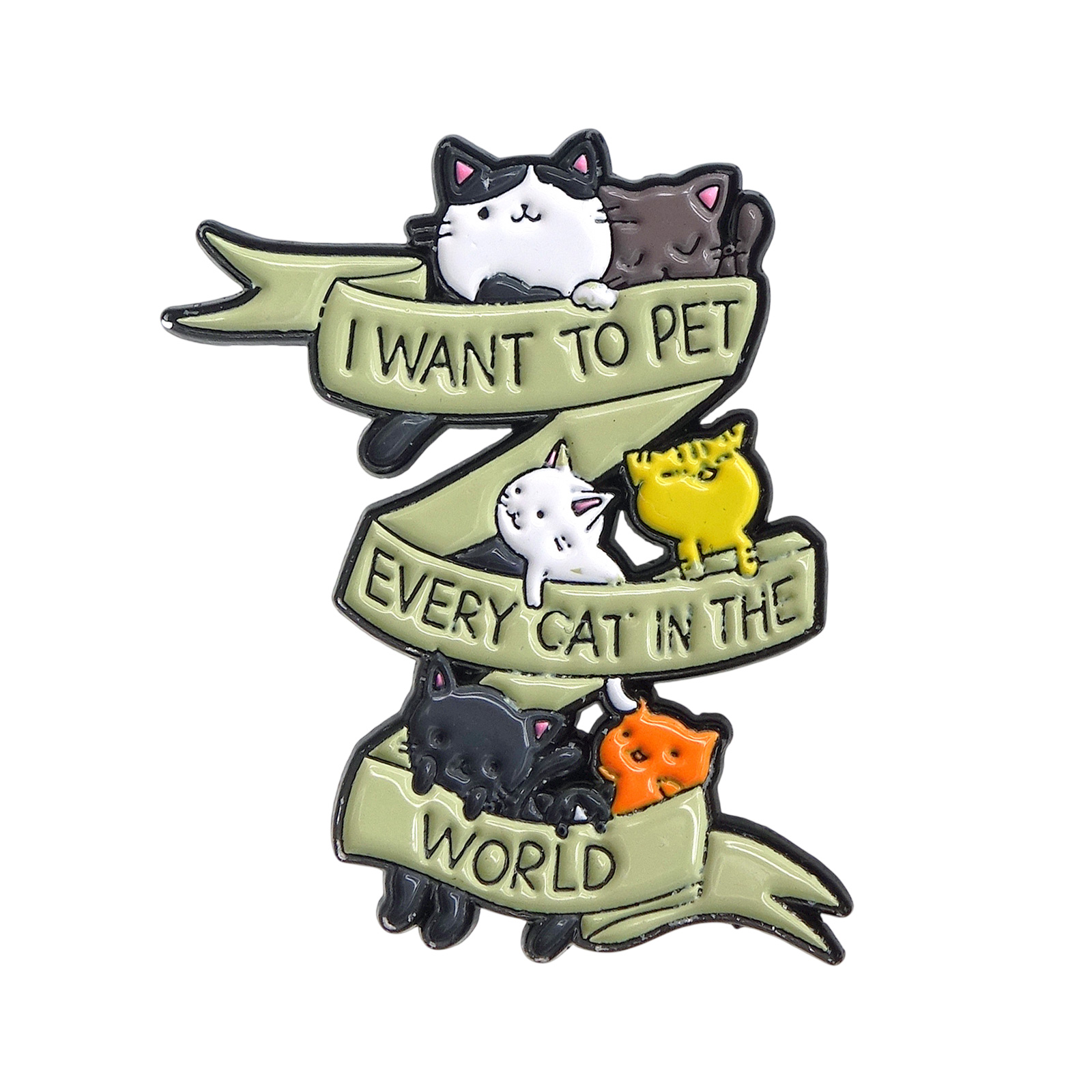 I WANT TO PET EVERY CAT IN THE WORLD 猫 ピンズ
