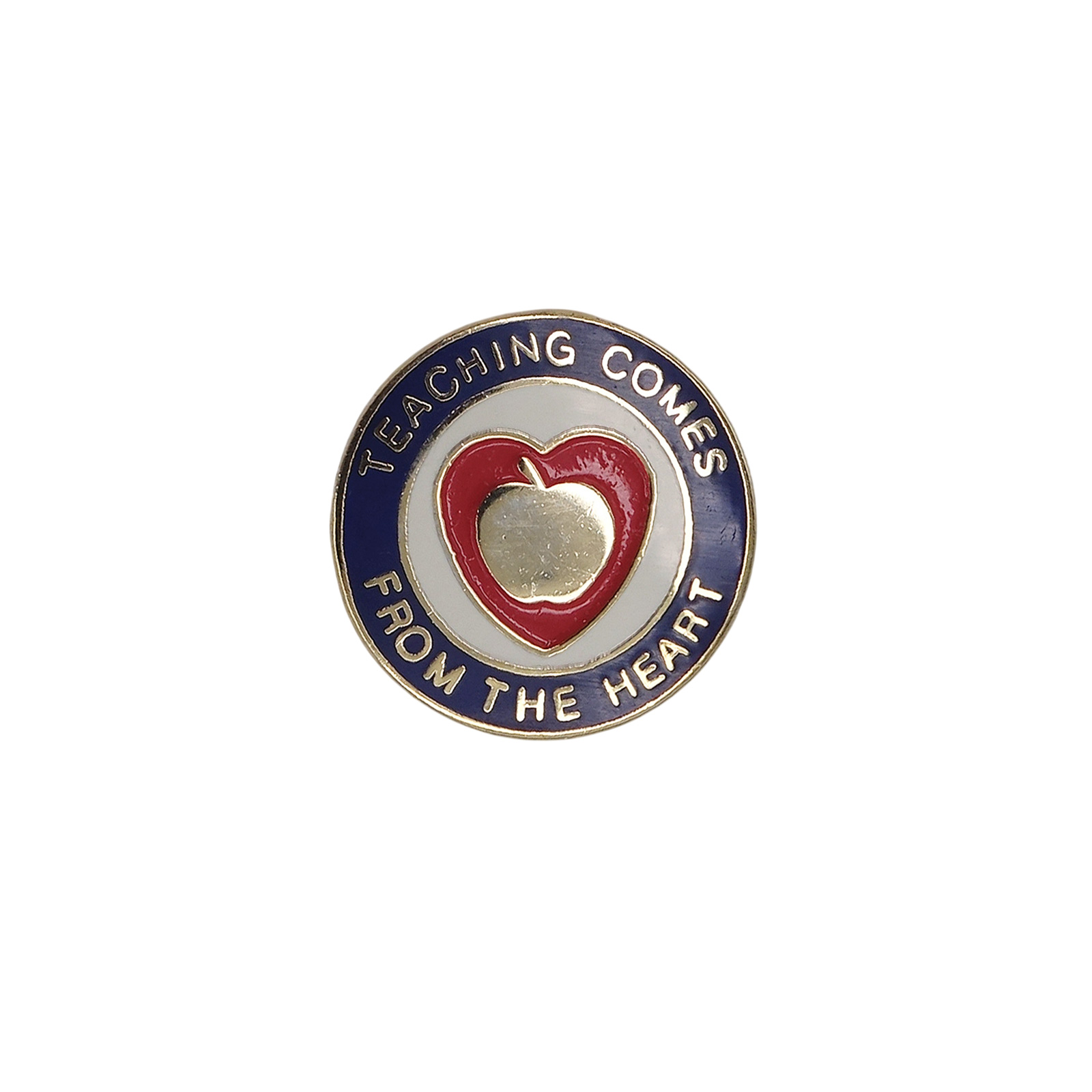 TEACHING COMES FROM THE HEART ハート リンゴ ピンズ