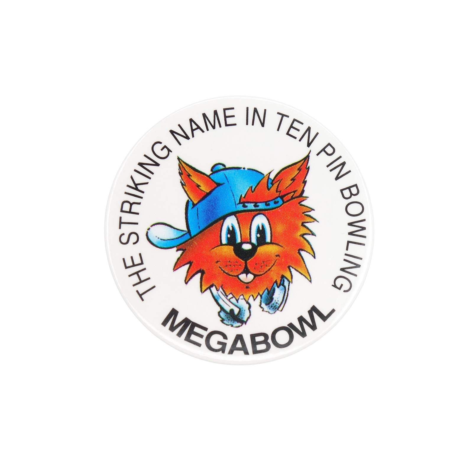 ボウリング場チェーン MEGABOWL 缶バッジ バッチ メガボウル