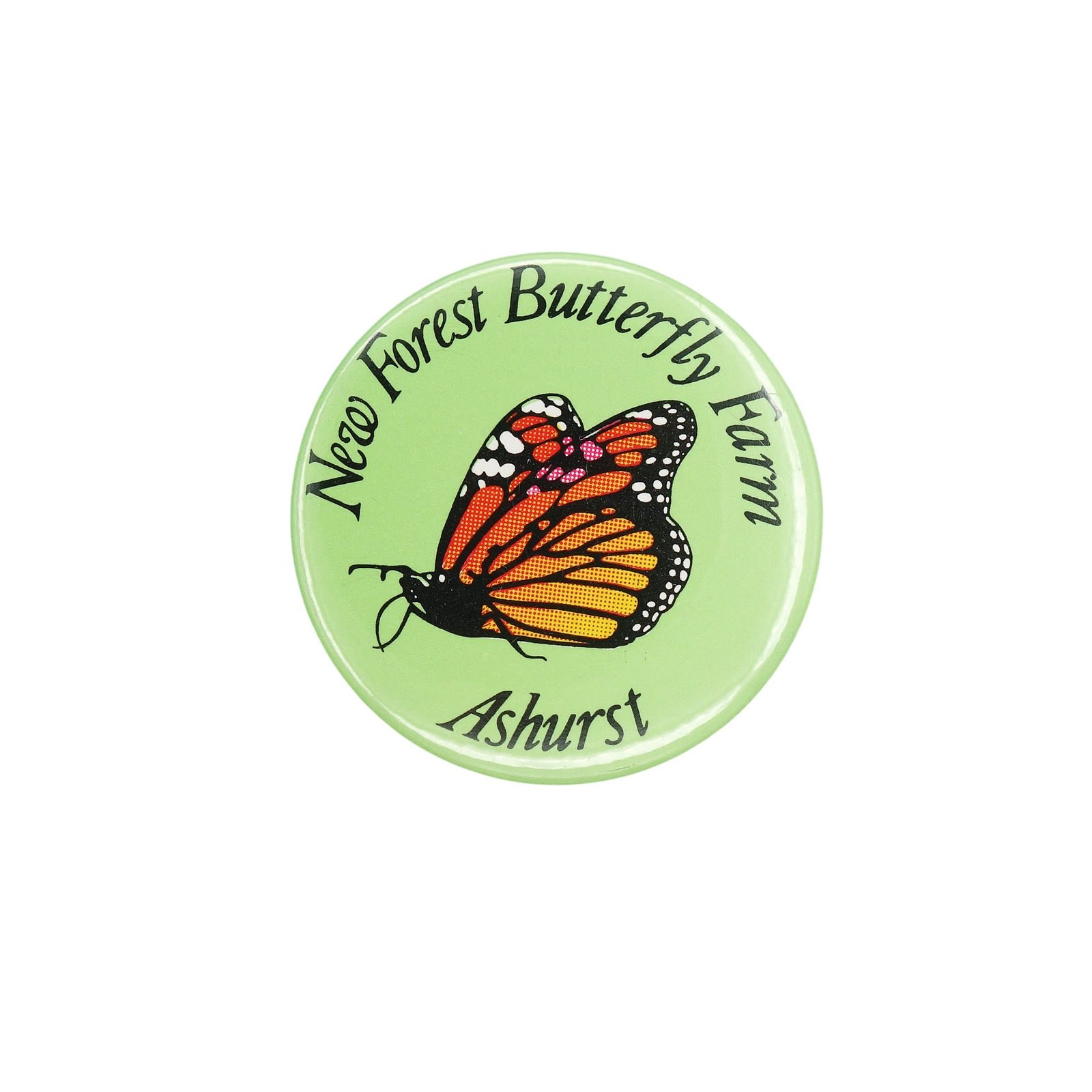 New Forest Butterfly Farm オオカバマダラ 蝶 缶バッジ バッチ