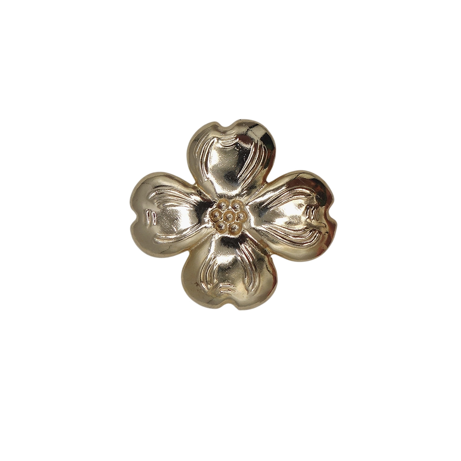 ハナミズキ 花 ピンズ 金色