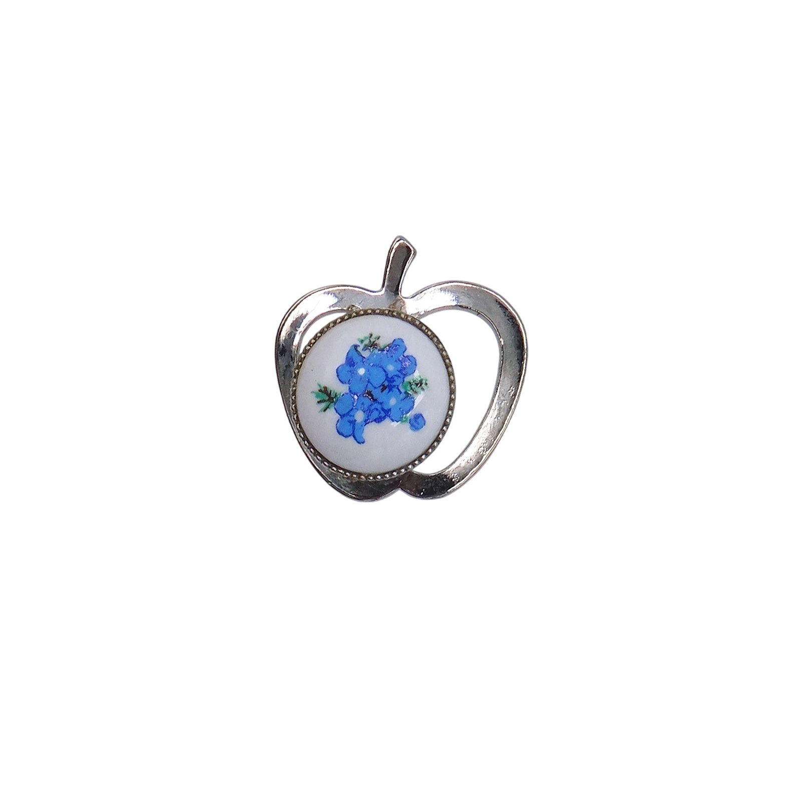 ワスレナグサ 花 リンゴ型 ピンズ