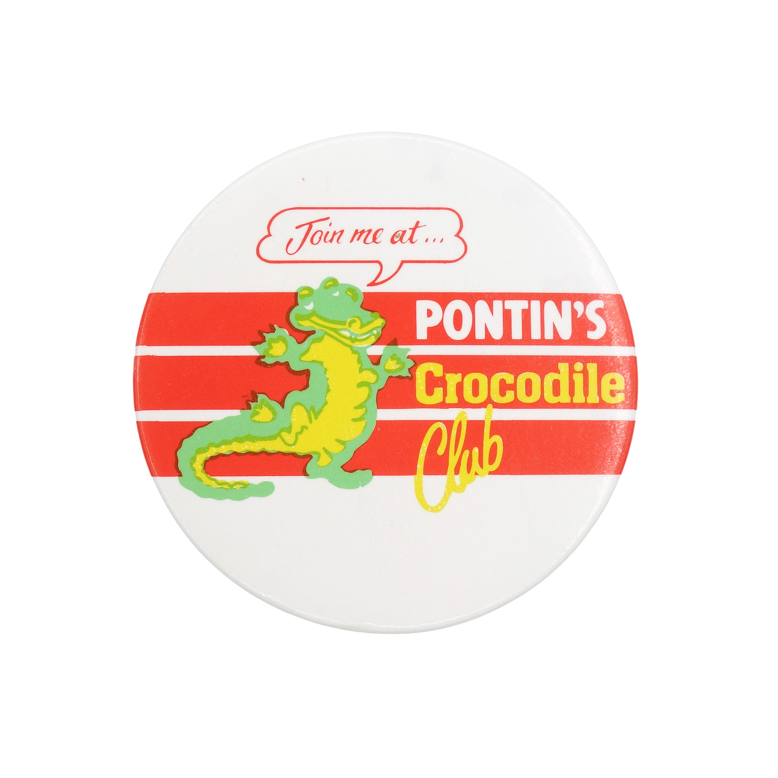 PONTIN'S Crocodile Club 缶バッジ バッチ