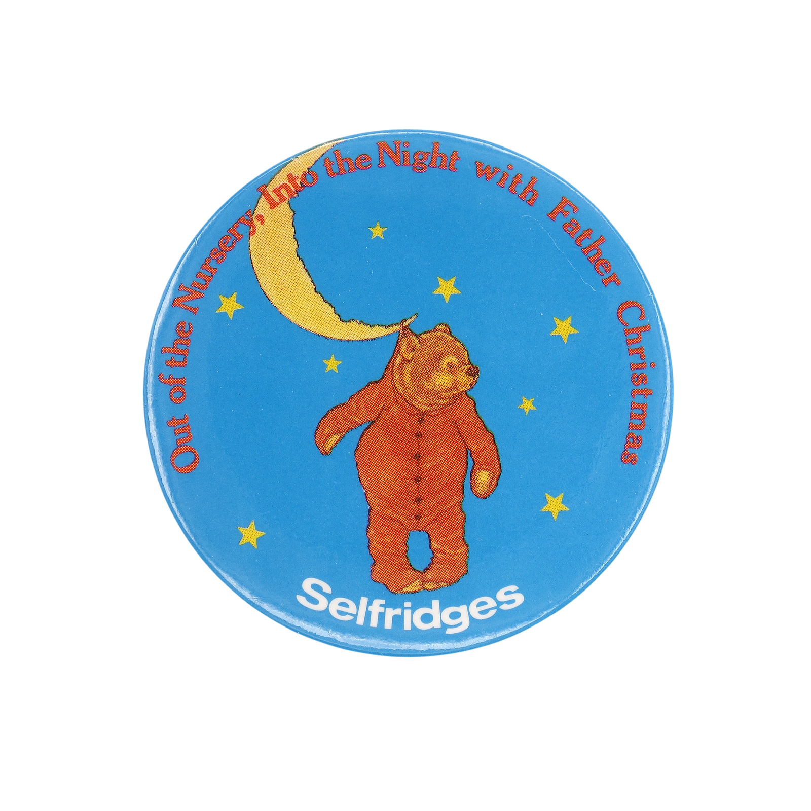 百貨店 Selfridges テディベア Michael Hague 缶バッジ 1986