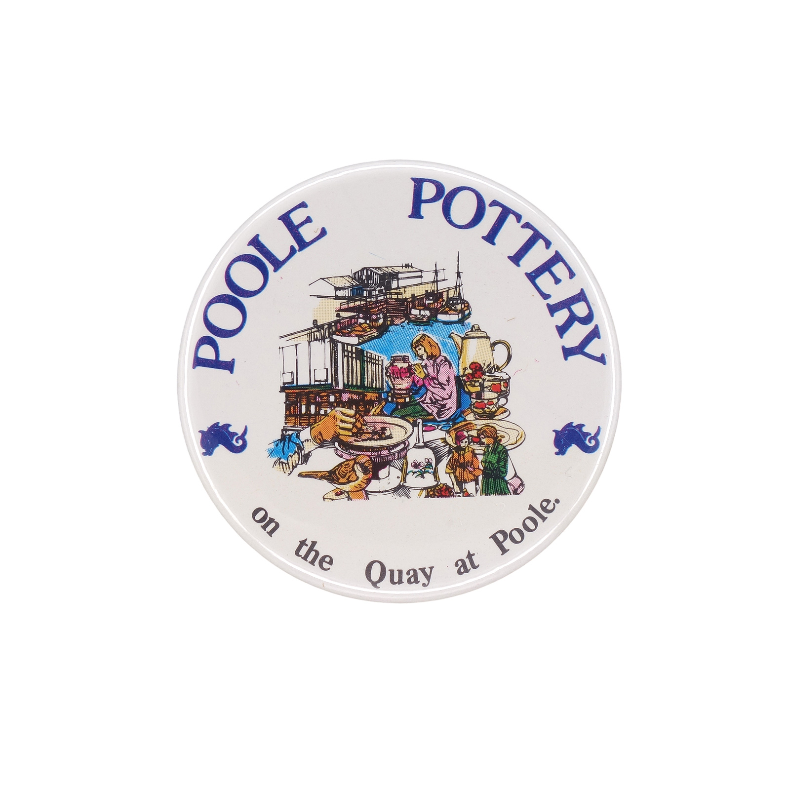 陶磁器ブランド POOLE POTTERY プールポタリー 缶バッジ バッチ