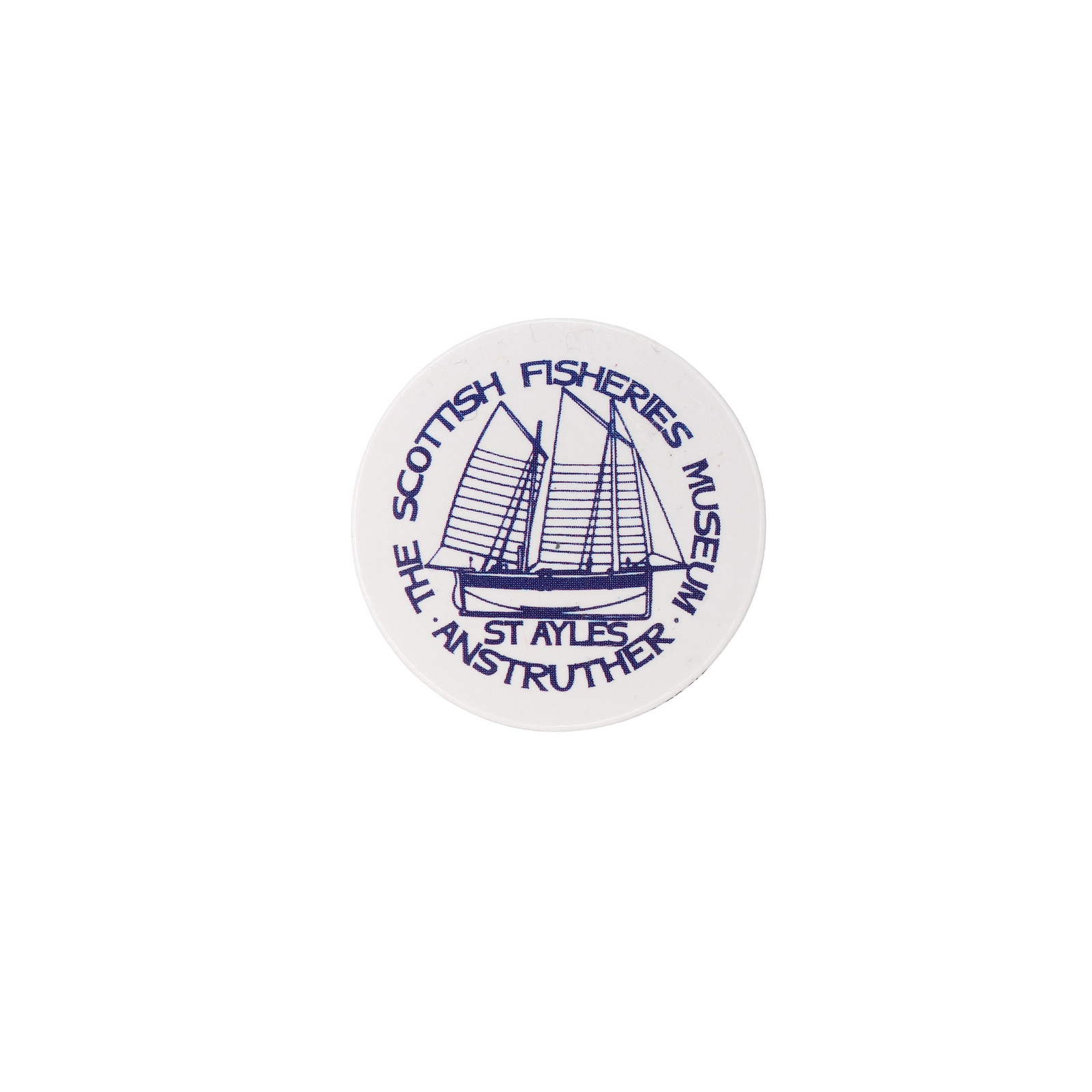 帆船 THE SCOTTISH FISHERIES MUSEUM スコットランド漁業博物館 缶バッジ