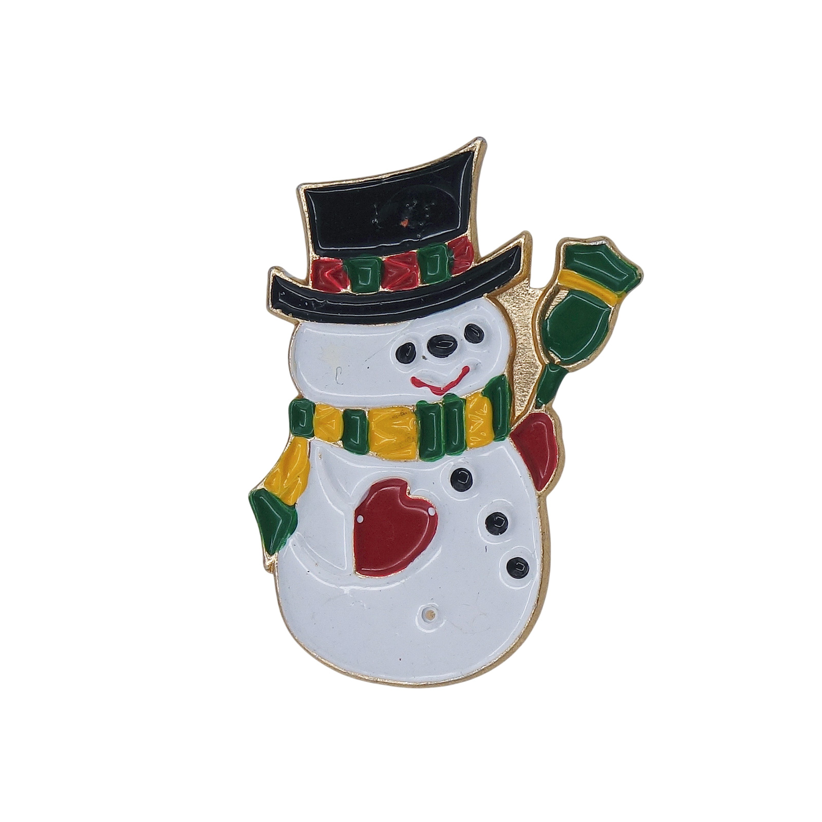 雪だるま ピンバッジ ブローチ クリスマス
