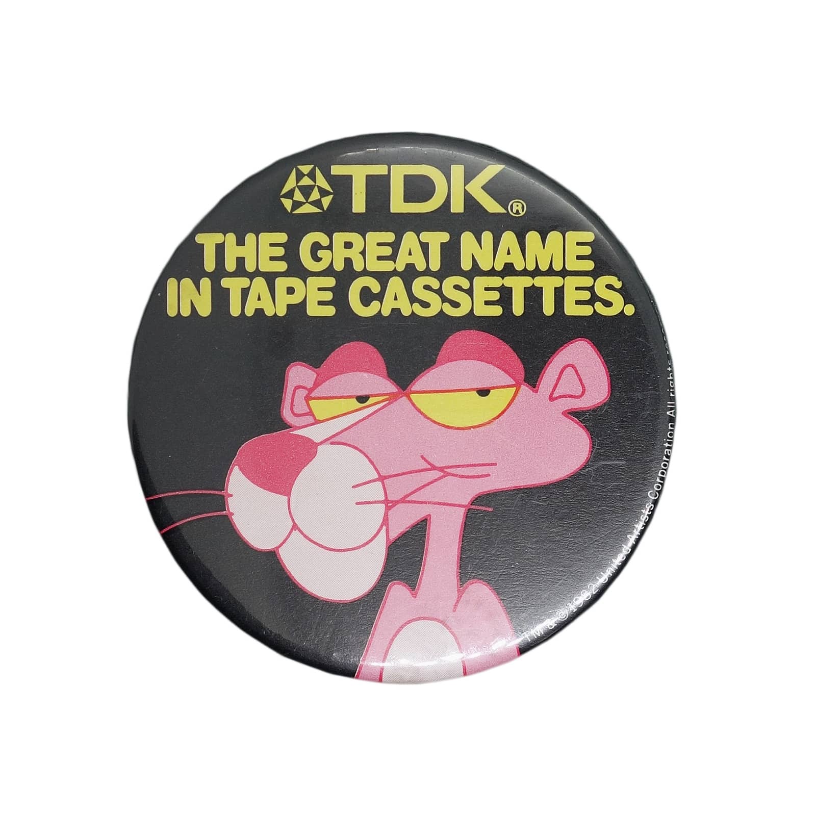 ピンクパンサー 缶バッジ バッチ TDK 1982 ビンテージ